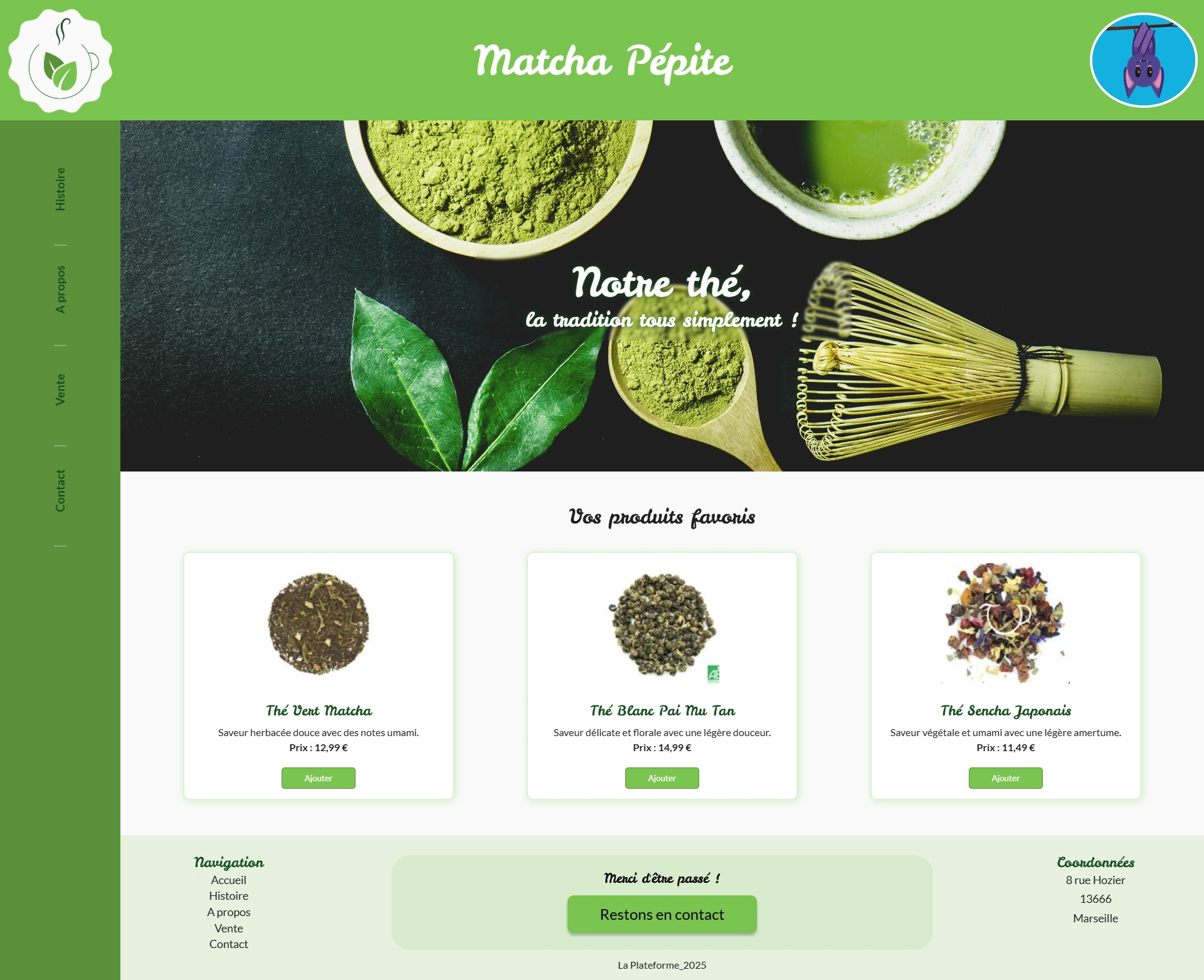 screenshot Matcha Pépite