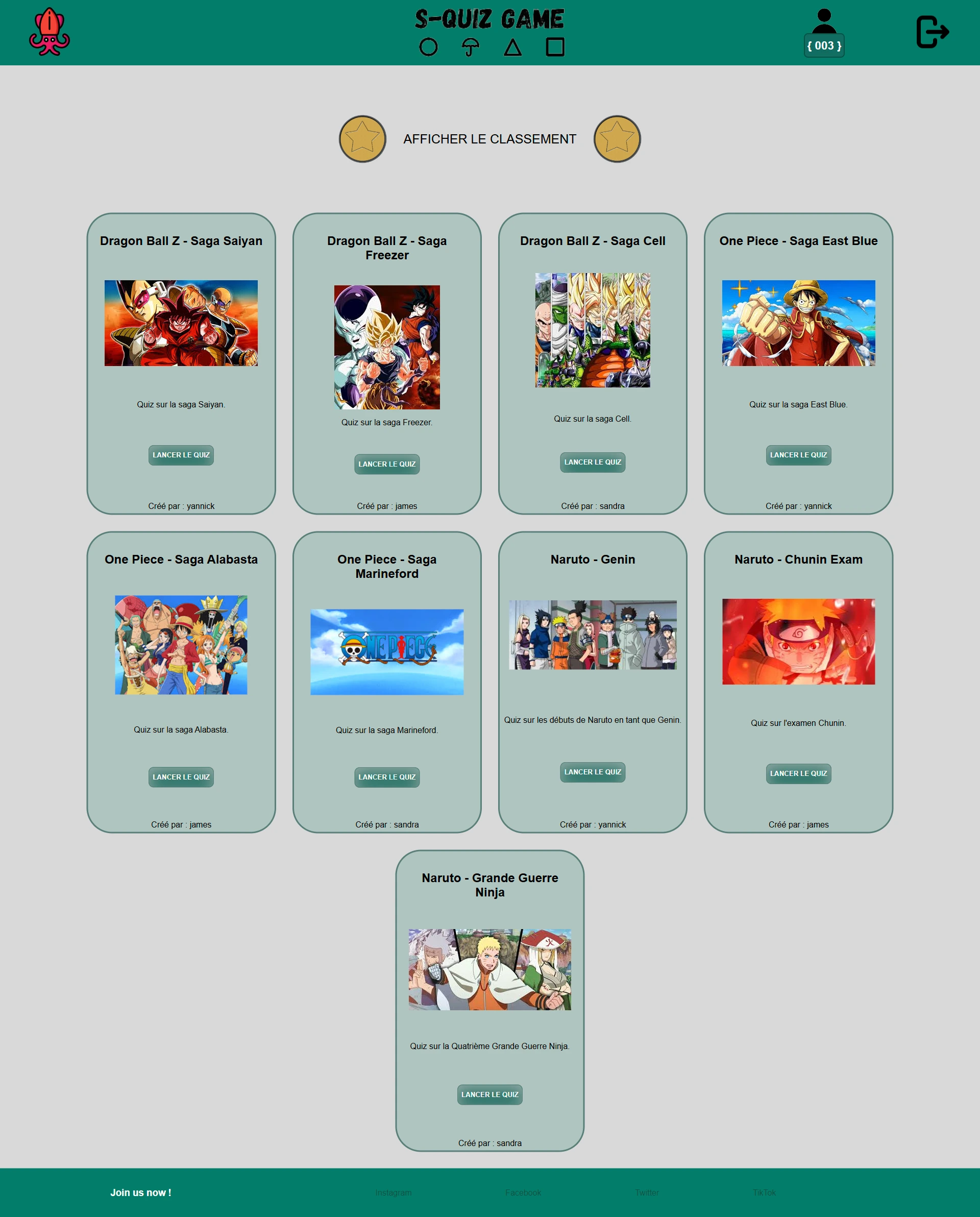 screenshot S-quiz Game